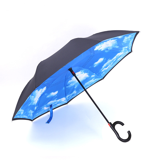 Automatic Close Inside Out Umbrella,Reverse Umbrella Double Canopy Inverted Umbrella