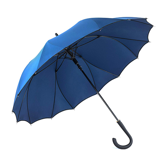 One Piece Fabric Umbrella - Seamless Design, No Sewing, 230T Pongee For Better Waterproof, Dual Ribs For Better Windproof, Auto-Open, Soft Cap/End, Business Casual Stick Umbrella