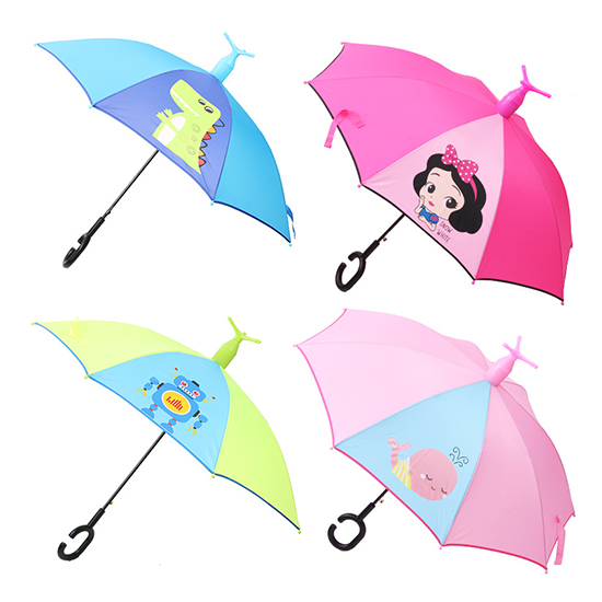 Stand Up Non-drip Child Umbrella For Kid With Plastic Cover