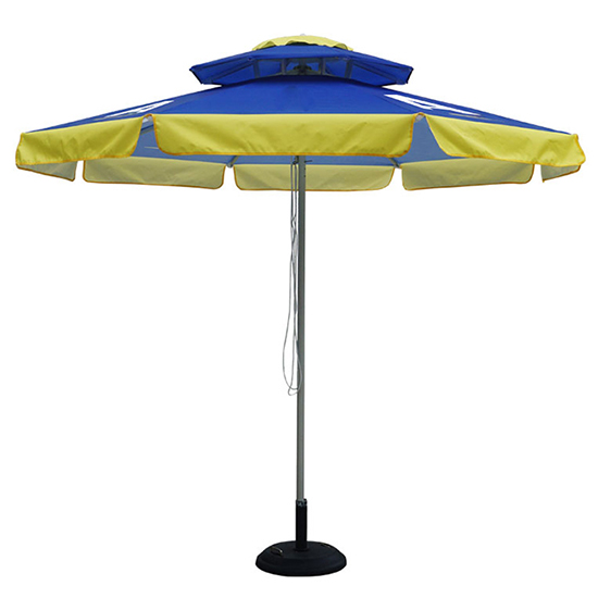 Air Vent Double Canopy Garden Patio Umbrella
