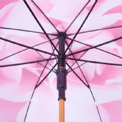 Wave edge stick umbrella with full color printing