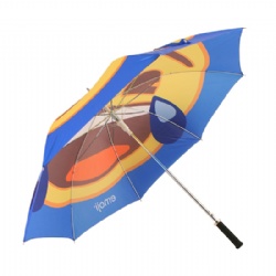 Full color printing golf umbrella with logo under handle