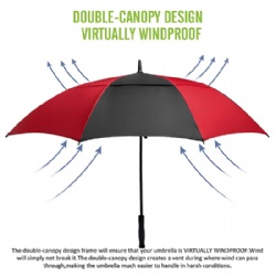 Golf Umbrella 68/62/58 Inches Large Oversize Double Canopy Vented Automatic Open Stick Umbrellas for Men and Women