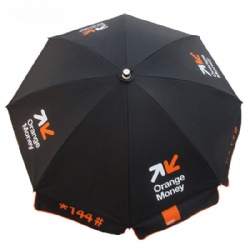 Orange 40 Inches Sun Umbrella,Beach Umbrella,Umbrella Parasol,2m top arc diameter