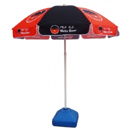 Windproof Beach Umbrella Sun Parasol With Logo Printing