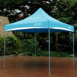 Blue Color Customized Pop Up Gazebo Tent With Branded Logo