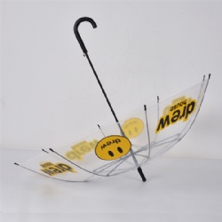 Custom Clear Transparent POE Stick Umbrella