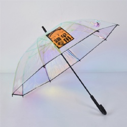 Color Changing Clear Shiny Laser Fluorescent Clear Transparent Umbrella