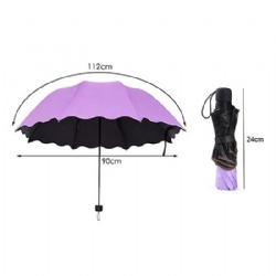 Color Changing Compact Umbrella with Met Water Begin Bloom