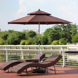 Aluminum Pool Garden Umbrella With Air Vent